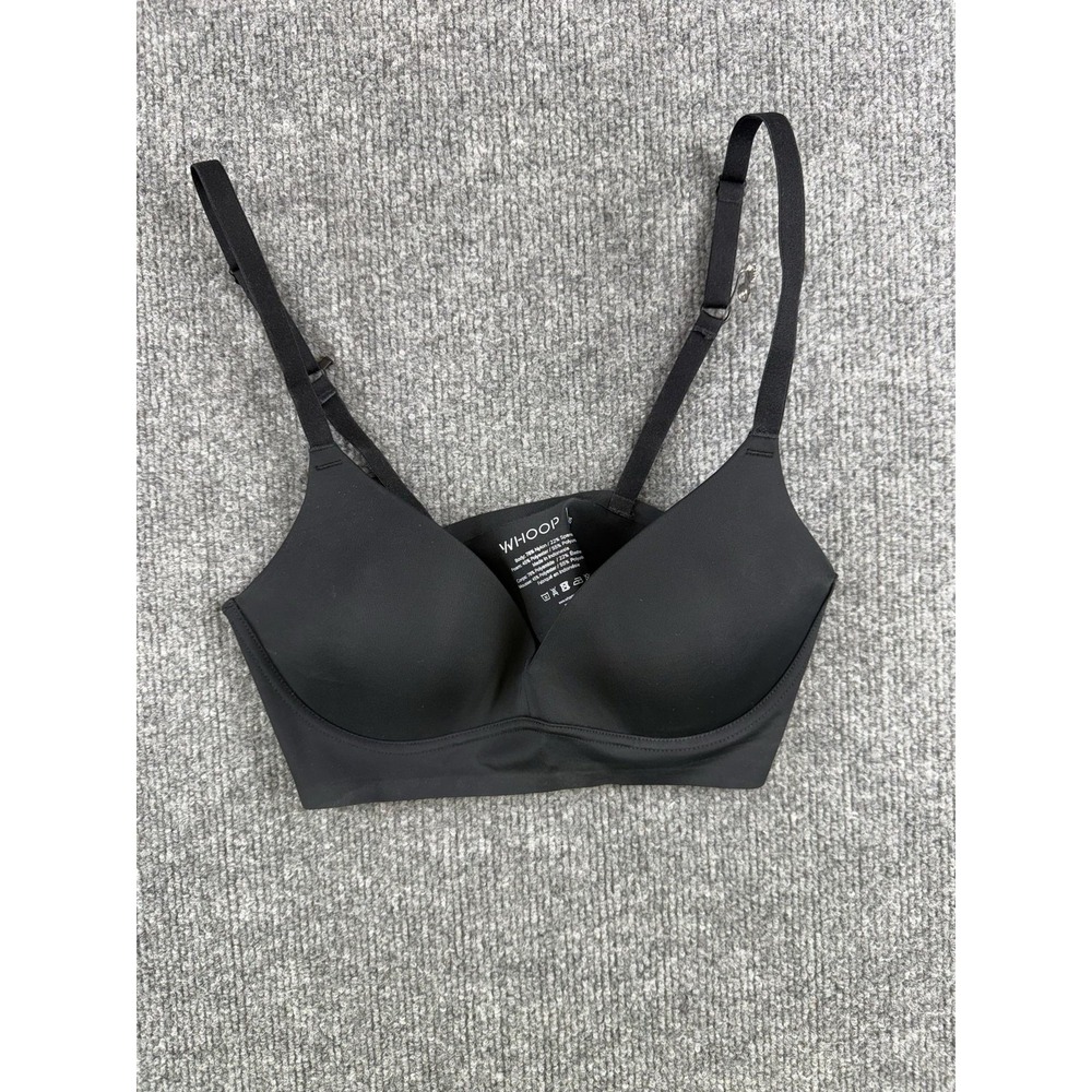 WHOOP Sports Bra Womens XS Black Wireless Padded Crossback Device Pocket